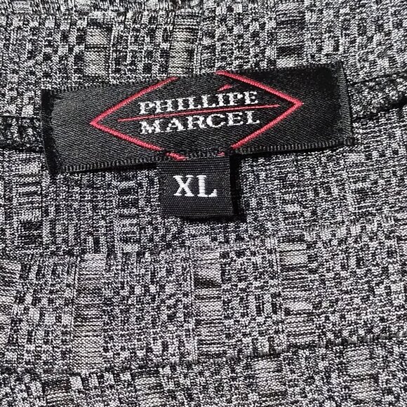 💰 3/$25.00 Men's Phillipe Marcel Gray Short Sleeve Top Size XL. NWOT. - Picture 4 of 4